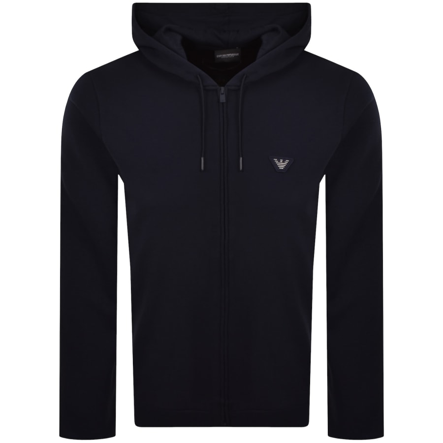 EMPORIO ARMANI ネイビー フード付きカーディガン Emporio Armani Loungewear Hoodie Navy | Mainline Menswear us